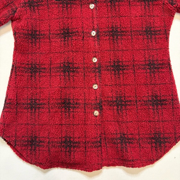 VTG Tasha Polizzi TP Saddleblanket southwestern Aztec fleece Shacket large - Picture 3 of 13